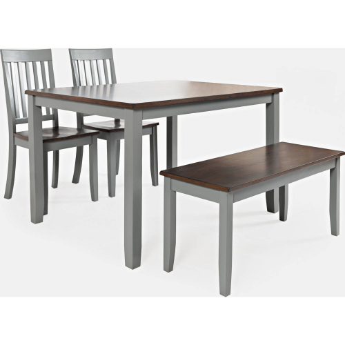 Decatur Lane 4 Piece Dining Set in Brown & Grey